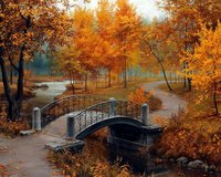 Без бренда «Осенний парк с мостом» в Вологде