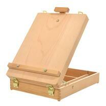 Без бренда «Коробка 6 шт.: Мольберт Две картинки этюдный ящик, настольный, хлопушка 55 см» в Вологде