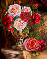 Без бренда «Букет роз в изящной вазе (20шт)» в Вологде