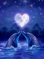Без бренда «Дельфины под луной вида сердца (20шт)» в Вологде
