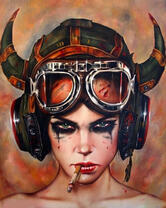 Без бренда «Девушка в шлеме с сигаретой» в Вологде