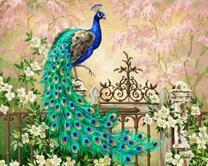 Большой сине-зеленый палин в саду