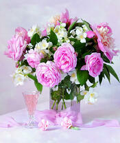 Без бренда «Нежный букетик с розами и настойка» в Вологде