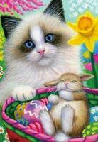 Без бренда «Сиамский котёнок и пасхальный кролик» в Вологде в интернет-магазине Без бренда «Сиамский котёнок и пасхальный кролик» в Вологде