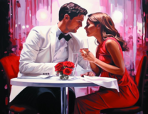 Без бренда «Пара на свидании в ресторане» в Вологде в интернет-магазине  Без бренда «Пара на свидании в ресторане» в Вологде