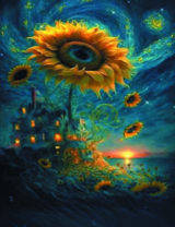 Без бренда «Фэнтези сюжет с подсолнухом» в Вологде в интернет-магазине  Без бренда «Фэнтези сюжет с подсолнухом» в Вологде