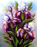 Без бренда «Темно-фиолетовые ирисы» в Вологде в интернет-магазине Без бренда «Темно-фиолетовые ирисы» в Вологде