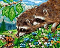 Без бренда «Еноты и бабочка на цветочной поляне» в Вологде